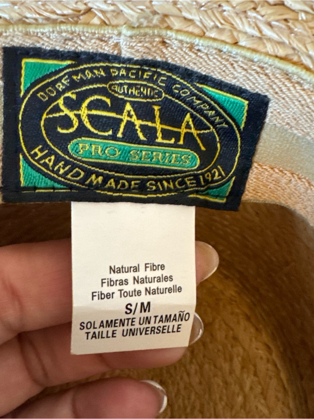 Scala Pro Series Gambler Golf Hat 100% Raffia Straw Handmade Hat S/M - Picture 6 of 8